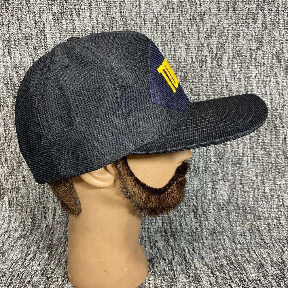 Vtg 80s New Era Pro Model Top Gun Hat DuPont Visor Navy Oval Patch Snapback USA
